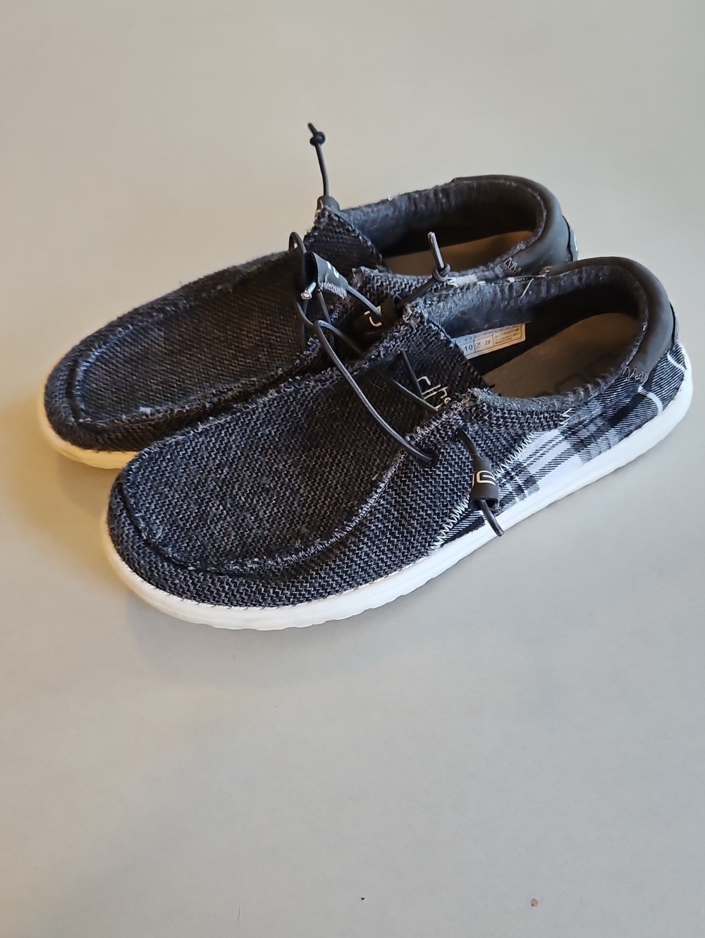 Hey Dude Wally Tartan Grey
